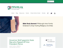 Tablet Screenshot of pafamily.org